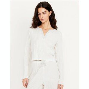 Old Navy Ribbed Long Sleeve Pajama Top M NWT